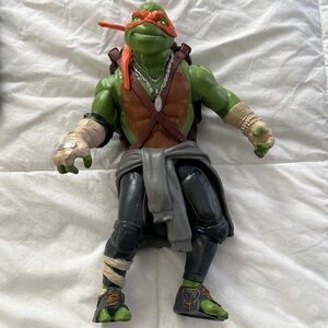 Green and Brown Ninja Turtle Action Figure Michelangelo 11 inch 2014